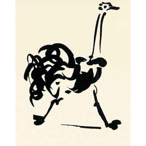 Ostriche Black Modern Wood Framed Art Print by Unknown