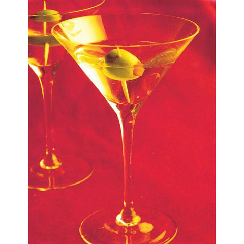 Martini VII White Modern Wood Framed Art Print by Unknown