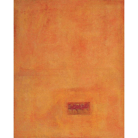 Orange Mosaique Black Modern Wood Framed Art Print with Double Matting by Unknown