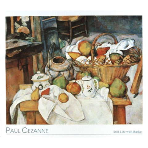 Basket Black Modern Wood Framed Art Print by Cezanne