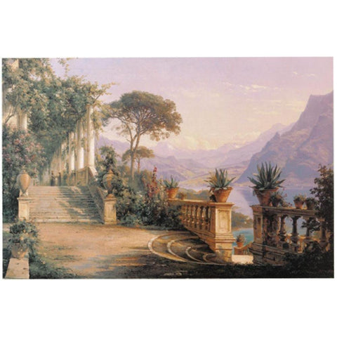 Pompeii Black Modern Wood Framed Art Print by Unknown