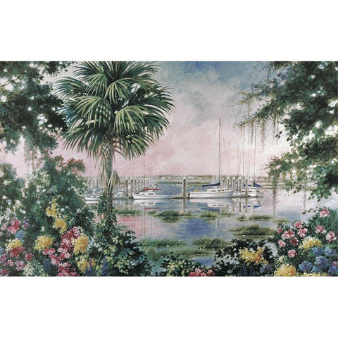 Safe Harbor Gold Ornate Wood Framed Art Print with Double Matting by Unknown