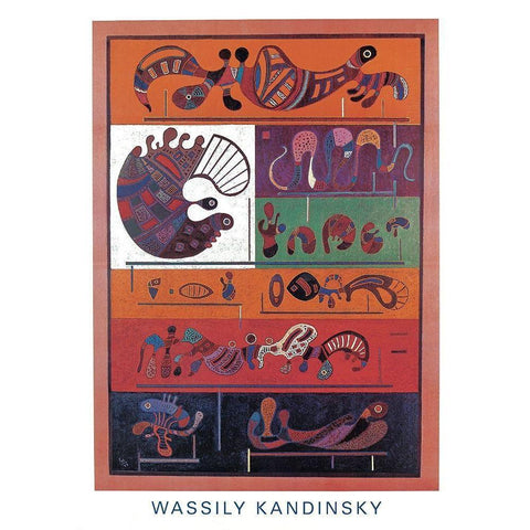 Wassily White Modern Wood Framed Art Print by Kandinsky