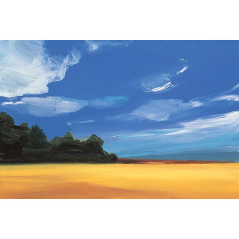 Azure Sky I Black Modern Wood Framed Art Print by Unknown