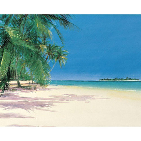 Palm Trees IV Gold Ornate Wood Framed Art Print with Double Matting by Unknown