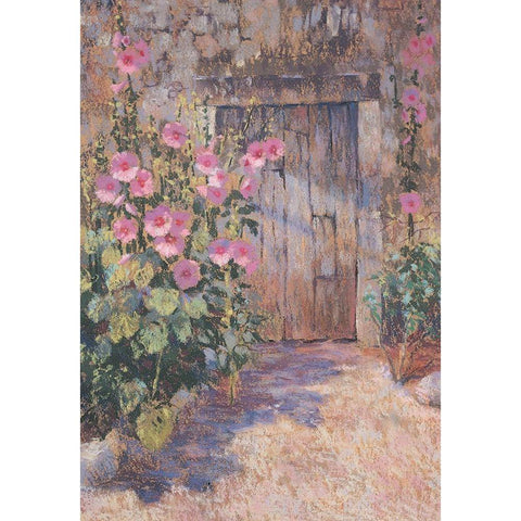 Door to the Garden Black Modern Wood Framed Art Print with Double Matting by Unknown