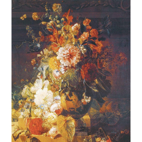 Classic Bouquet Black Modern Wood Framed Art Print by Unknown