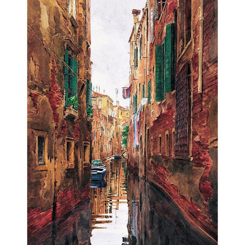 Veneziano White Modern Wood Framed Art Print by Unknown