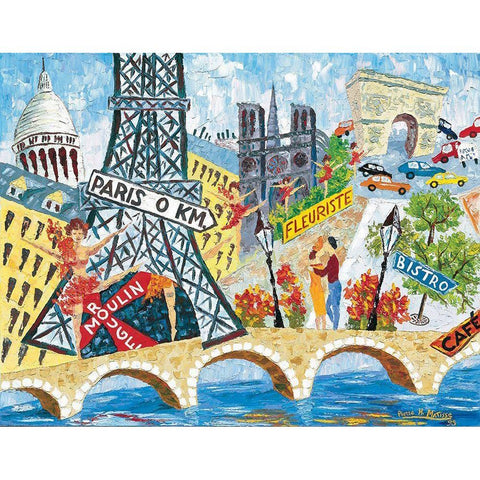 Paris I White Modern Wood Framed Art Print by Matisse