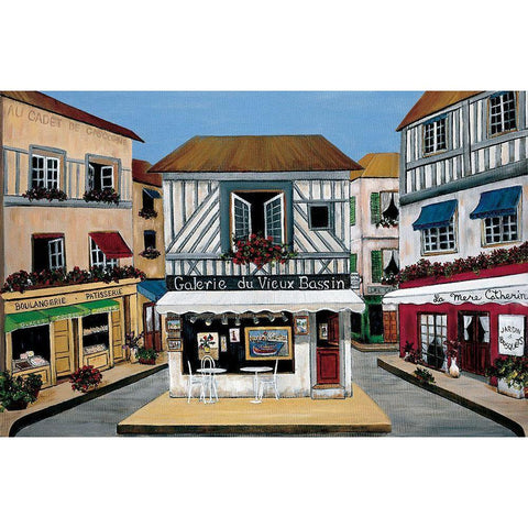 Boulangerie White Modern Wood Framed Art Print by Unknown