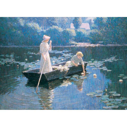 On the Lake Black Modern Wood Framed Art Print by Unknown