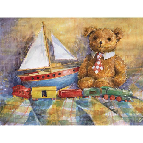 Teddy Gold Ornate Wood Framed Art Print with Double Matting by Unknown