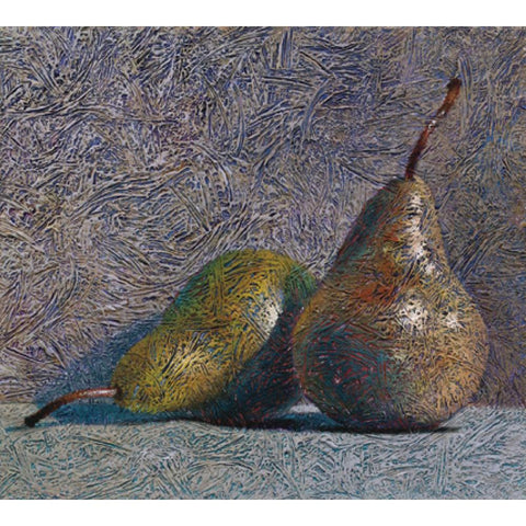 Pair of Pears White Modern Wood Framed Art Print by Unknown