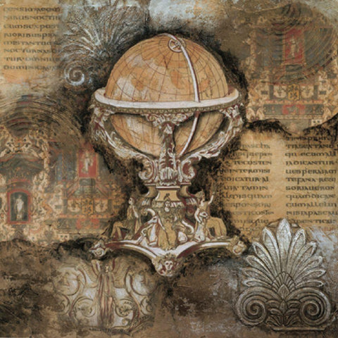 The World II Black Modern Wood Framed Art Print by Unknown