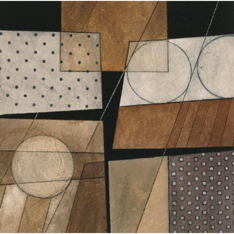 Circles I White Modern Wood Framed Art Print by Unknown