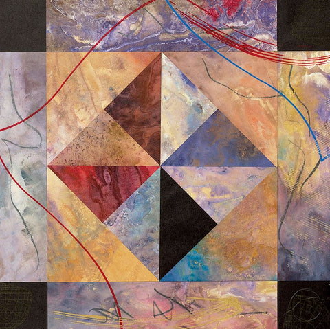 Pyramid I Black Modern Wood Framed Art Print by Unknown