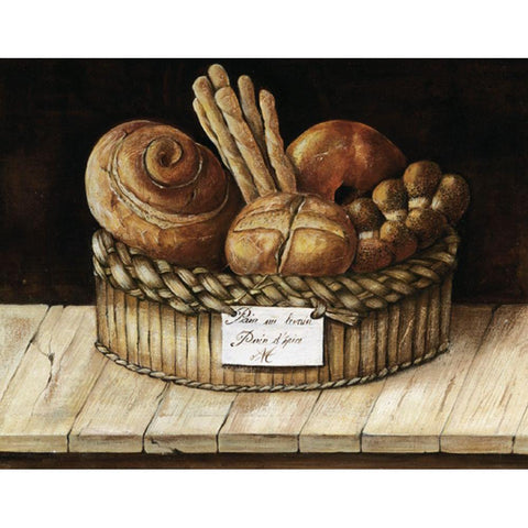 Bread II Gold Ornate Wood Framed Art Print with Double Matting by Unknown