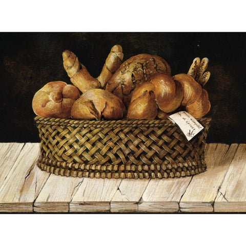 Bread III White Modern Wood Framed Art Print by Unknown