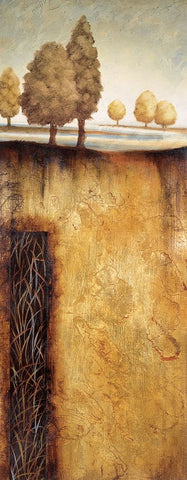 Golden Roots Panem II Black Modern Wood Framed Art Print by Unknown