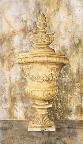 Greek Vase II White Modern Wood Framed Art Print with Double Matting by Unknown