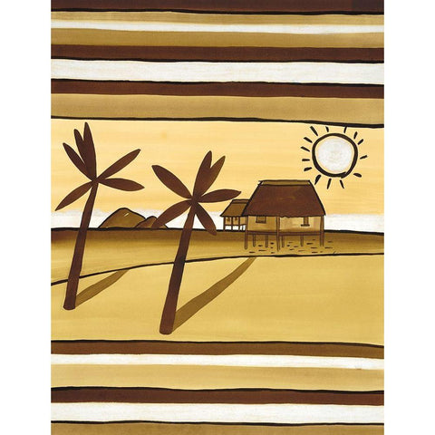 Sunny Sky Black Modern Wood Framed Art Print with Double Matting by Unknown