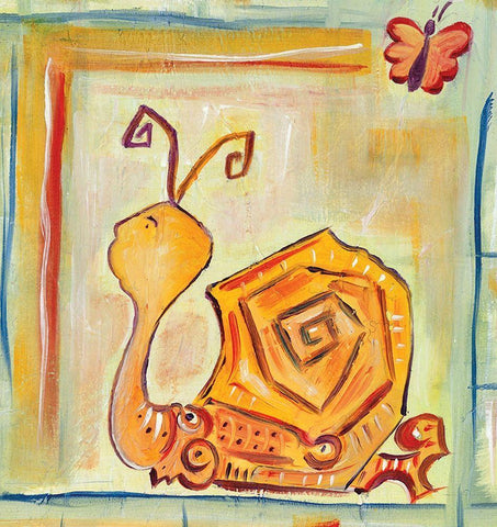 Snailey Black Ornate Wood Framed Art Print with Double Matting by Unknown