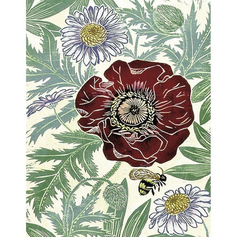 Poppy I Black Modern Wood Framed Art Print by Unknown