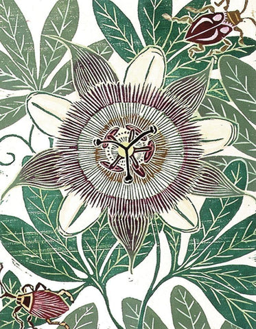 Poppy II Black Ornate Wood Framed Art Print with Double Matting by Unknown