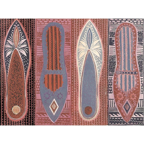 Slippers II Black Modern Wood Framed Art Print with Double Matting by Unknown