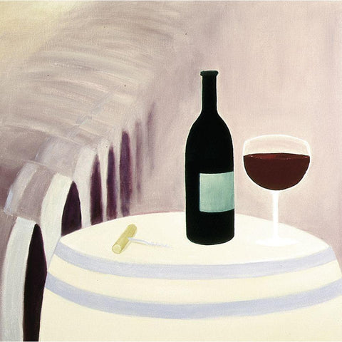 Cabernet Black Modern Wood Framed Art Print with Double Matting by Unknown