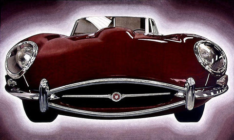 Sports Car I White Modern Wood Framed Art Print with Double Matting by Unknown