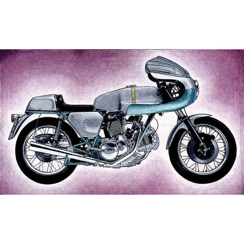 Motorcycle I Gold Ornate Wood Framed Art Print with Double Matting by Unknown