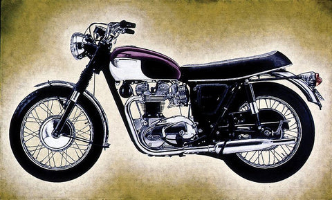 Motorcycle II Black Ornate Wood Framed Art Print with Double Matting by Unknown