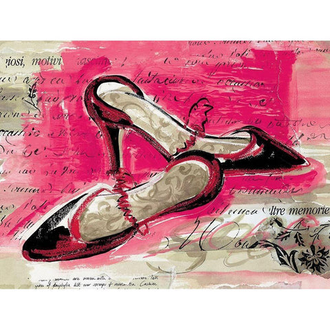 High Heels White Modern Wood Framed Art Print by Unknown