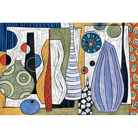 Vase Study I Black Modern Wood Framed Art Print by Unknown