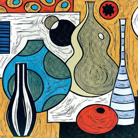 Vase Study II White Modern Wood Framed Art Print with Double Matting by Unknown