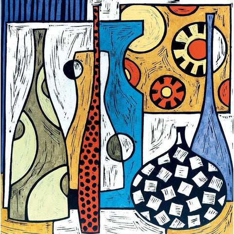Vase Study III Black Modern Wood Framed Art Print by Unknown