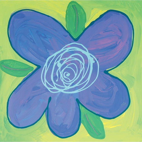 Splat - Green-Purple White Modern Wood Framed Art Print by Unknown