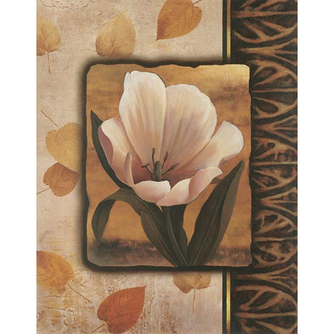 White Tulip White Modern Wood Framed Art Print by Unknown