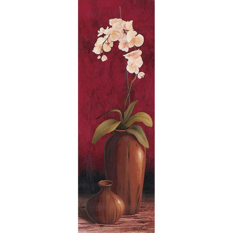 Orchid Panel Black Modern Wood Framed Art Print by Unknown