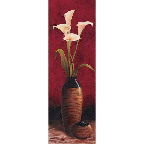Calla Lily Panel White Modern Wood Framed Art Print by Unknown