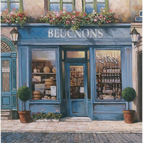 Beugnons Shoppe White Modern Wood Framed Art Print by Unknown