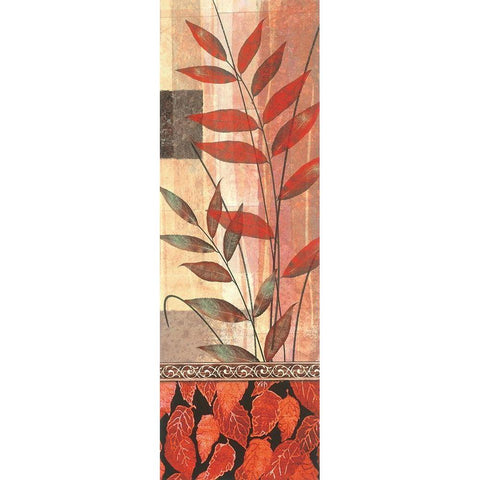 Feuille Panel II Black Modern Wood Framed Art Print by Unknown