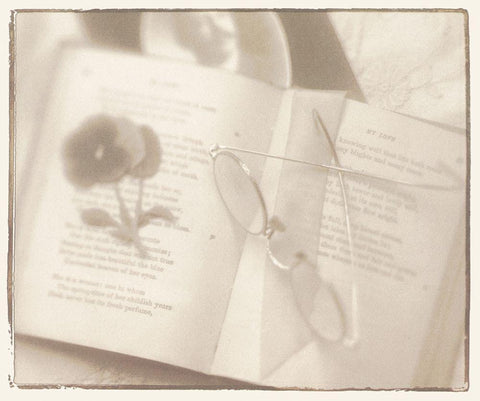 Tea Time II White Modern Wood Framed Art Print with Double Matting by Unknown