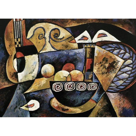 AspectsII White Modern Wood Framed Art Print by Unknown