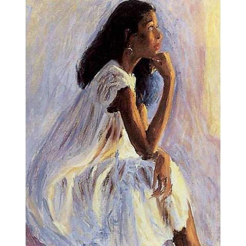 Thinker Black Modern Wood Framed Art Print by Unknown