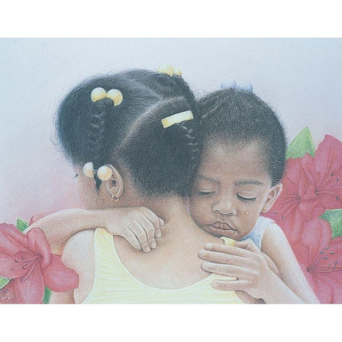 Mamas Shoulder Gold Ornate Wood Framed Art Print with Double Matting by Unknown