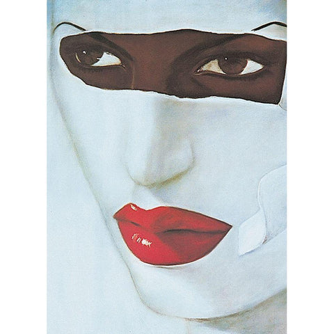 Veiled Black Modern Wood Framed Art Print by Unknown