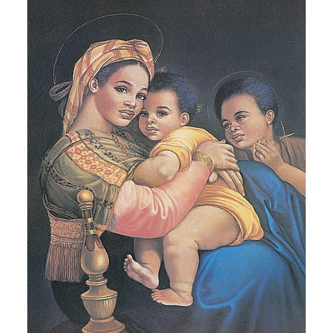 Cherub Black Modern Wood Framed Art Print with Double Matting by Unknown