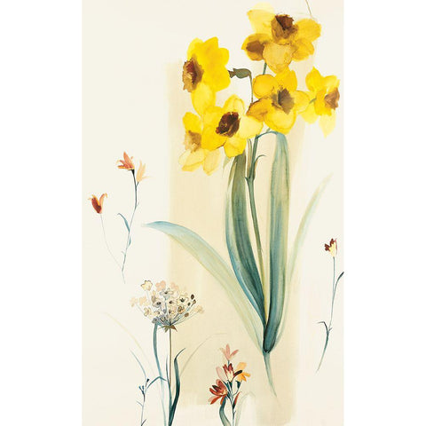 Fdaffodils Black Modern Wood Framed Art Print by Unknown